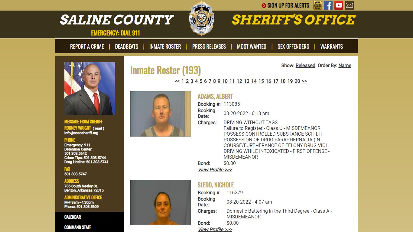 Inmate Roster - Current Inmates Booking Date Descending - Saline County ...