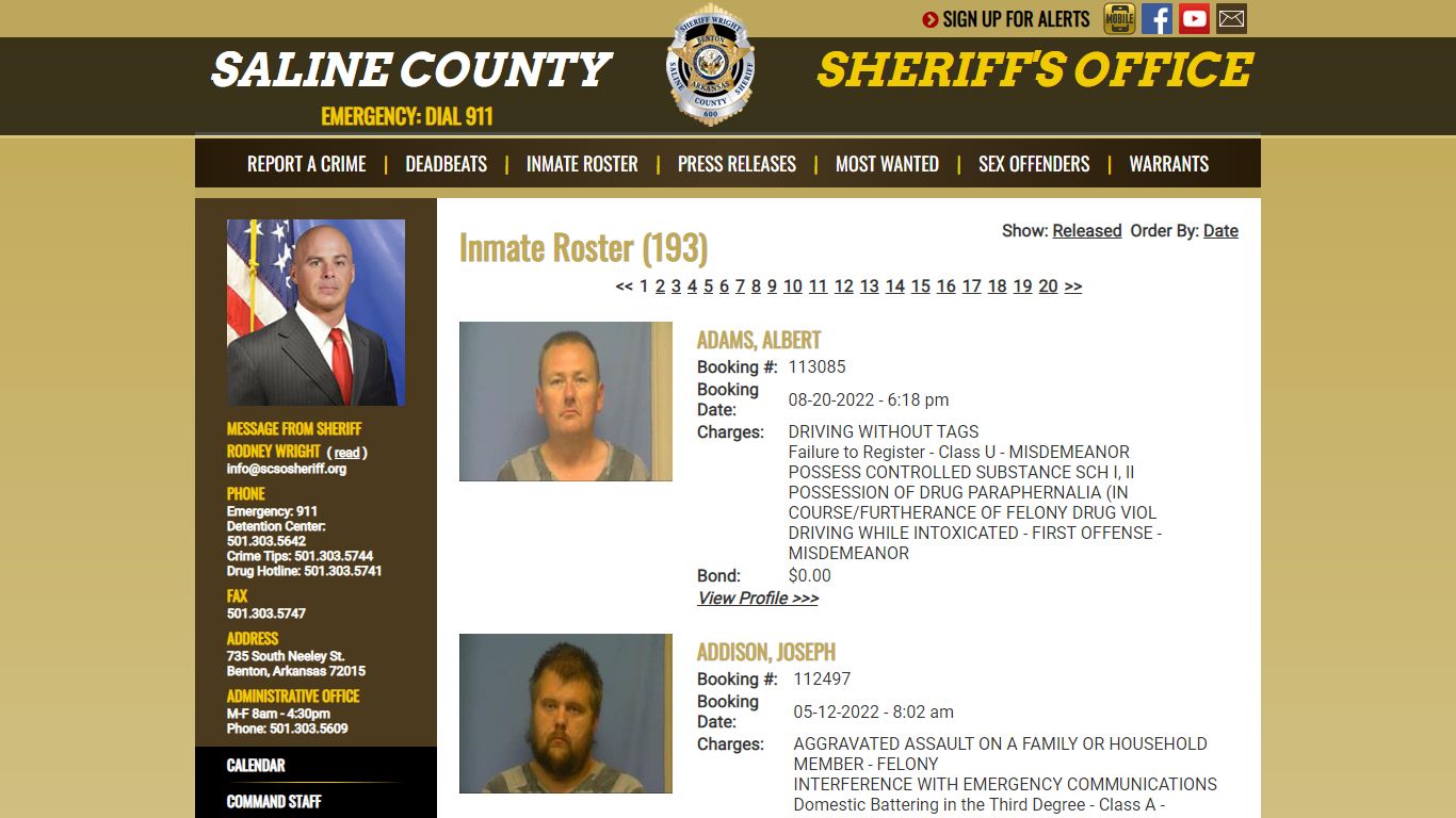 Inmate Roster - Current Inmates - Saline County Sheriff's Office